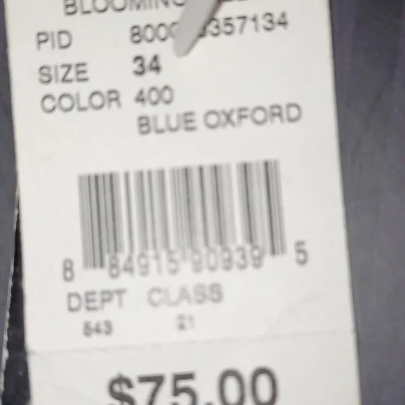 Men's Blue Oxford Shorts - Picture 8 of 8